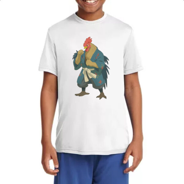 Camiseta Infanto Juvenil Galo Samurai Cartoon art - Imagem 4
