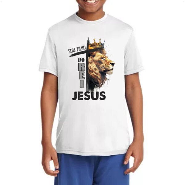 Camiseta Infanto Juvenil Sou filho do rei Jesus - Imagem 4