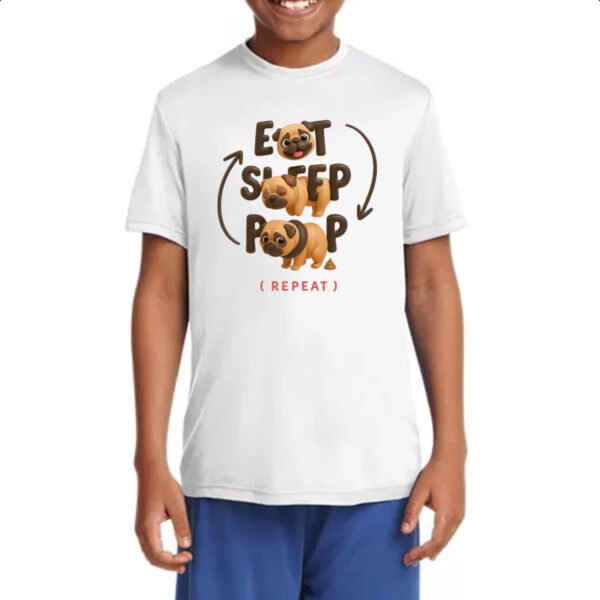 Camiseta Infanto Juvenil Pug e o seu ciclo - Imagem 4