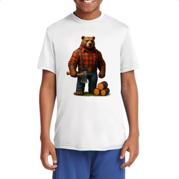 Camiseta Infanto Juvenil Urso Lenhador - Imagem 4
