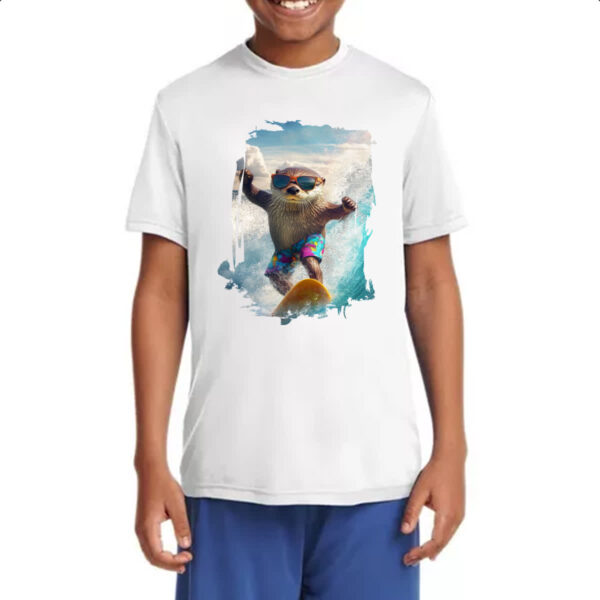 Camiseta Infanto Juvenil Lontra sufando - Imagem 4