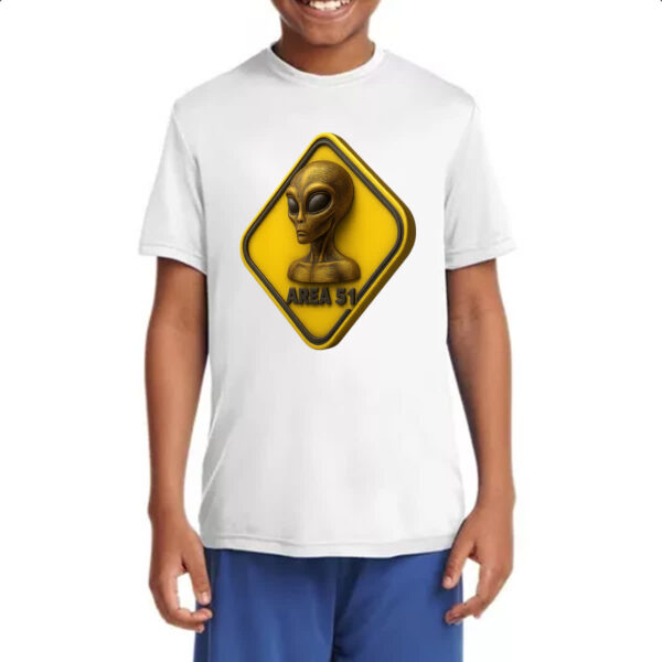 Camiseta Infanto Juvenil Placa ET Area 51 3D - Imagem 4