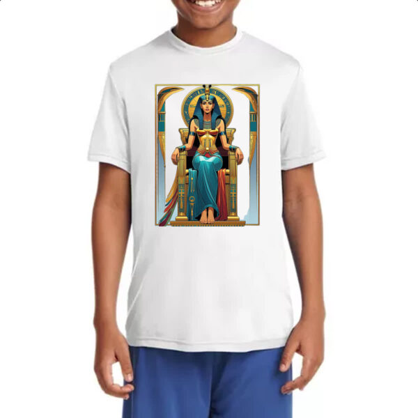 Camiseta Infanto Juvenil Deusa Isis em seu trono - Imagem 4