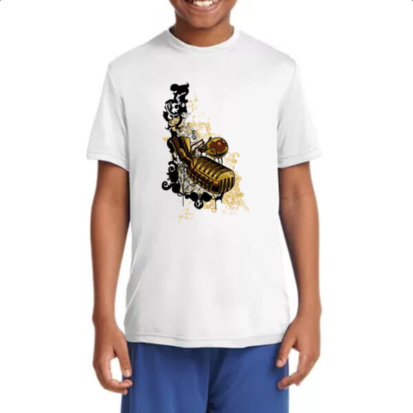 Camiseta Infanto Juvenil Microofone Gothic Arte - Imagem 4