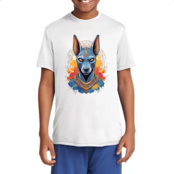 Camiseta Infanto Juvenil Anubis Watercolor Arte - Imagem 4