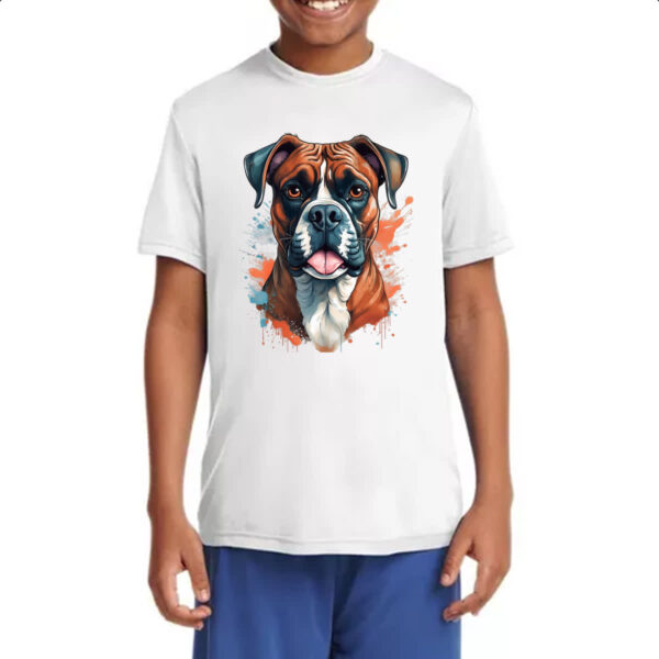 Camiseta Infanto Juvenil Boxer Watercolor Arte - Imagem 4