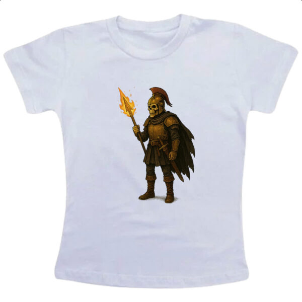 Camiseta Infanto Juvenil Caveira guerreira medieval