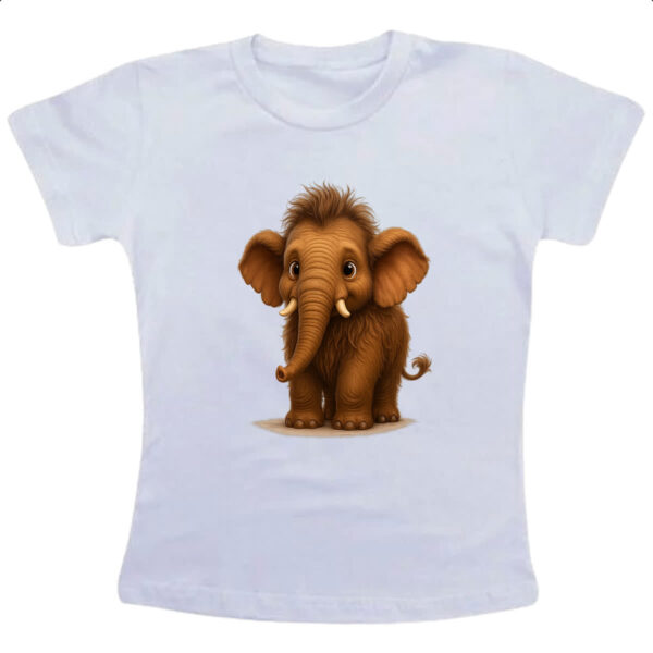Camiseta Infanto Juvenil Filhote de Mamute 3D art