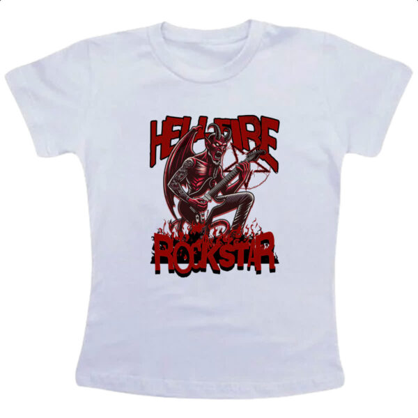 Camiseta Infanto Juvenil Hell Fire Rockstar