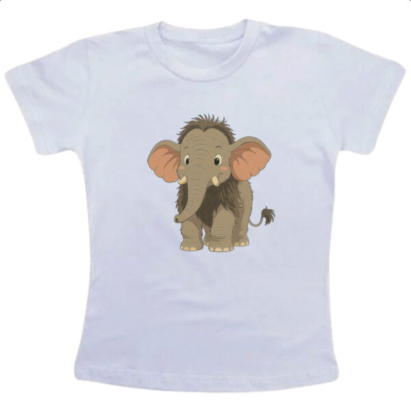 Camiseta Infanto Juvenil Filhote de Mamute Cartoon