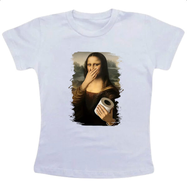 Camiseta Infanto Juvenil Mona Lisa que fedo