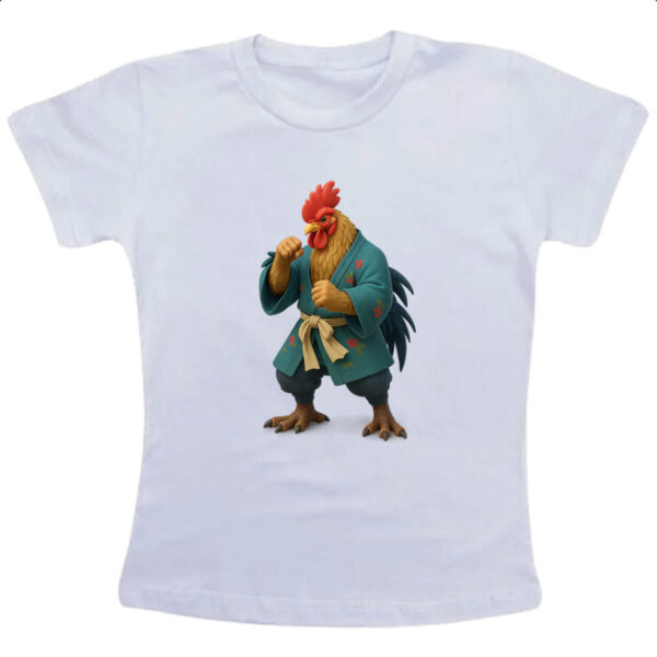 Camiseta Infanto Juvenil Galo Samurai 3D