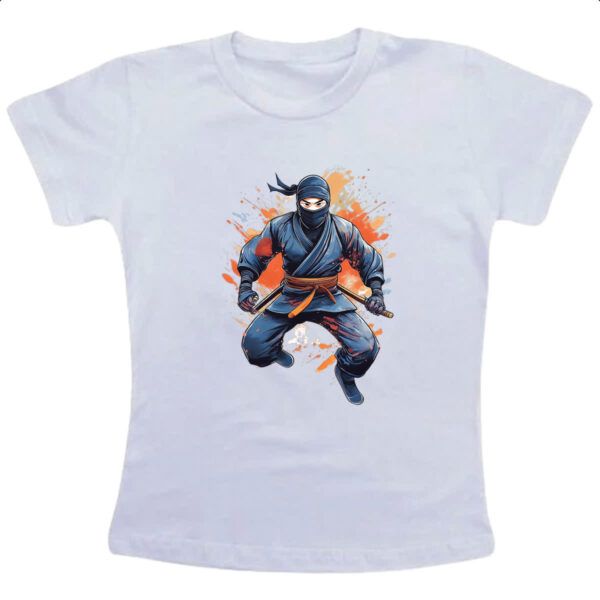 Camiseta Infanto Juvenil Ninja Watercolor Arte