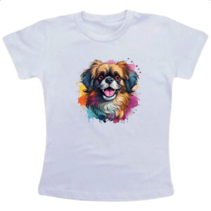 Camiseta Infanto Juvenil Pequines Watercolor Arte