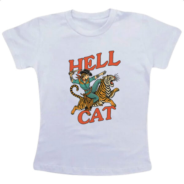 Camiseta Infanto Juvenil Hell Cat Girl