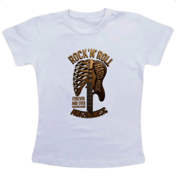 Camiseta Infanto Juvenil Rock Roll Hard Music