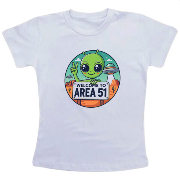 Camiseta Infanto Juvenil Bem vindo a Area 51