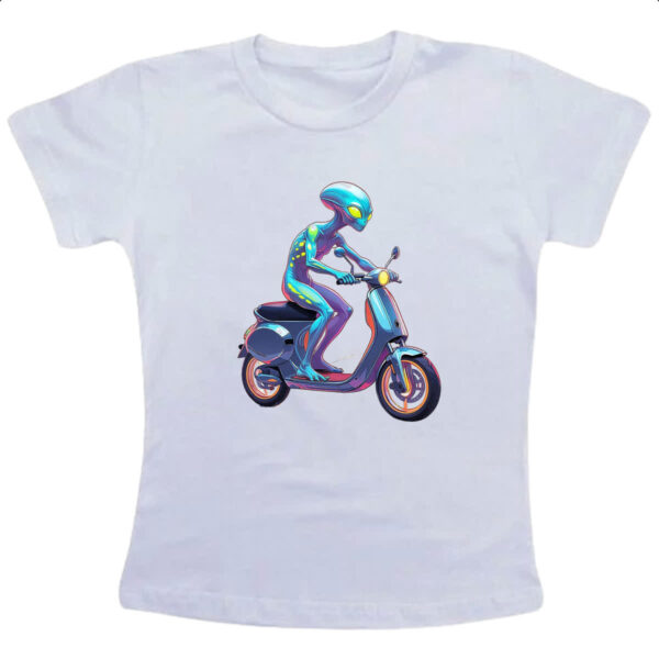 Camiseta Infanto Juvenil ET andando de moto