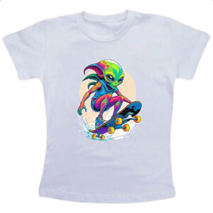 Camiseta Infanto Juvenil ET andando de skate
