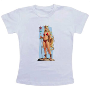 Camiseta Infanto Juvenil Guerreira Viking do tempo