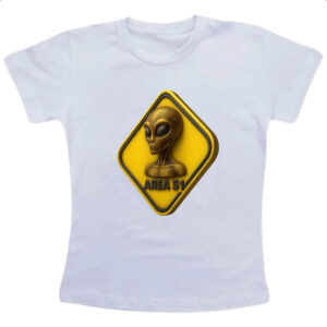 Camiseta Infanto Juvenil Placa ET Area 51 3D