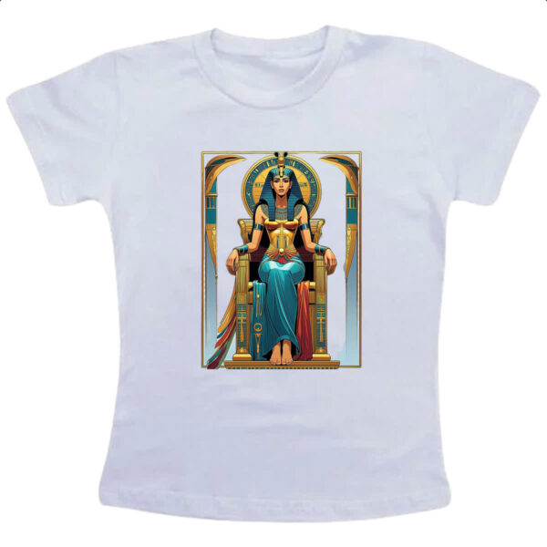 Camiseta Infanto Juvenil Deusa Isis em seu trono