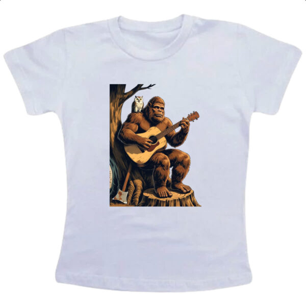 Camiseta Infanto Juvenil Pe grande tocando violao
