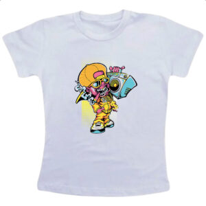 Camiseta Infanto Juvenil Monstro ouvindo som