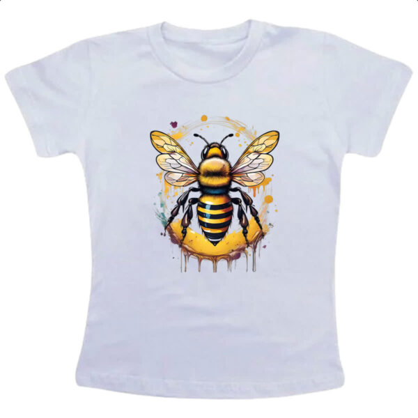 Camiseta Infanto Juvenil Abelha Watercolor Arte