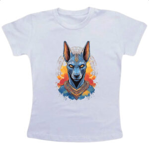 Camiseta Infanto Juvenil Anubis Watercolor Arte