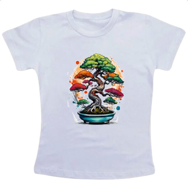 Camiseta Infanto Juvenil Bonsai Watercolor Arte