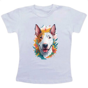 Camiseta Infanto Juvenil Bull Terrier Watercolor Arte