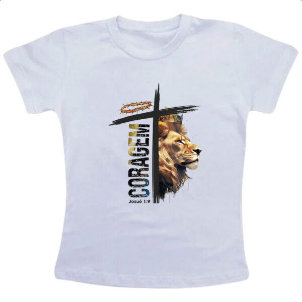Camiseta Infanto Juvenil Coragem Josue 1-9