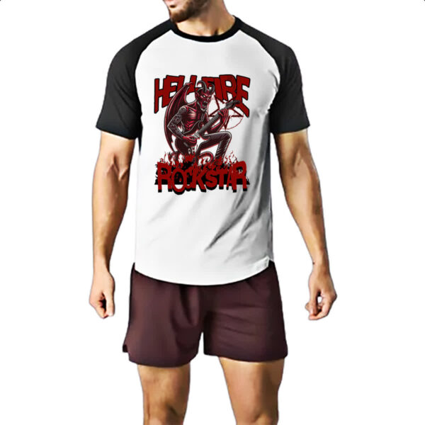 Camiseta Raglan Hell Fire Rockstar - Imagem 2