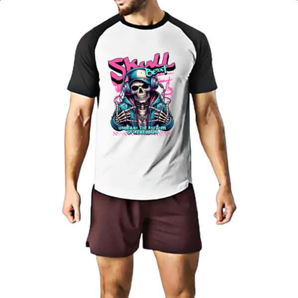 Camiseta Raglan Skull Beat - Imagem 2