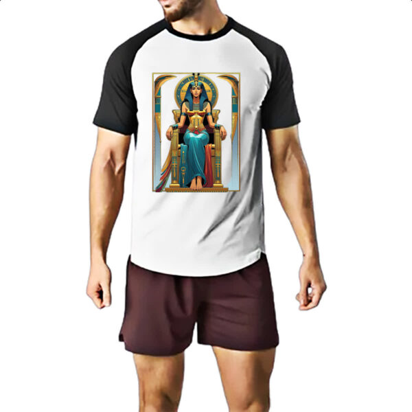 Camiseta Raglan Deusa Isis em seu trono - Imagem 2