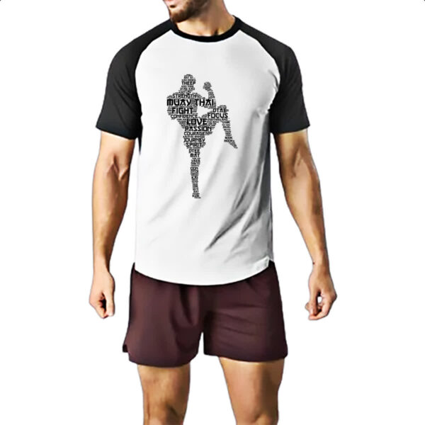 Camiseta Raglan Muay Thai Palavras - Imagem 2