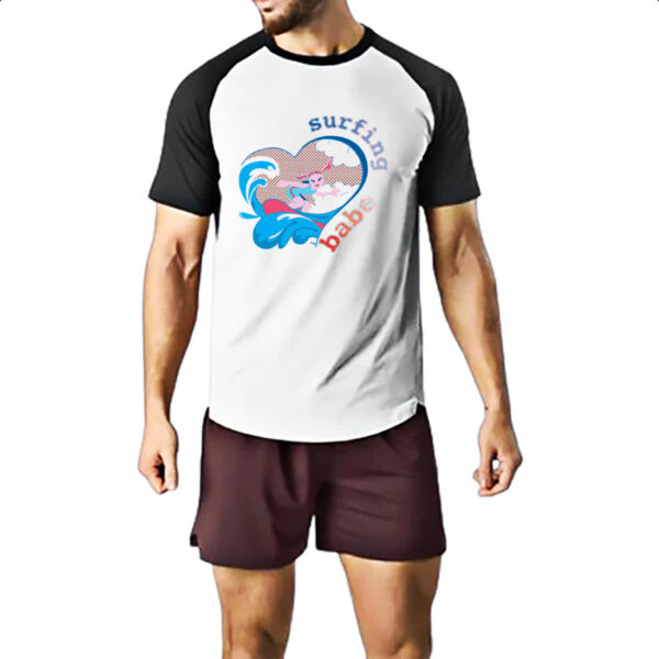 Camiseta Raglan Surfing Babe - Imagem 2