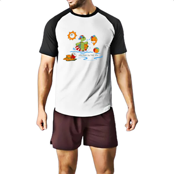Camiseta Raglan Tartaruguinha na praia - Imagem 2