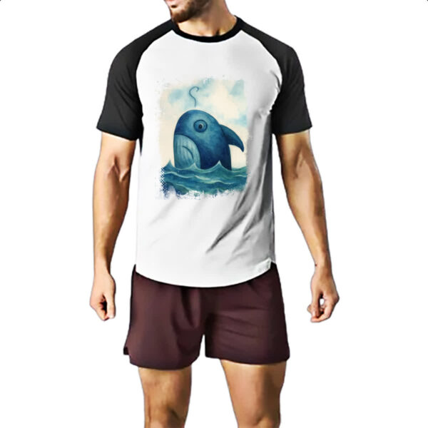 Camiseta Raglan Tubarao indeciso - Imagem 2
