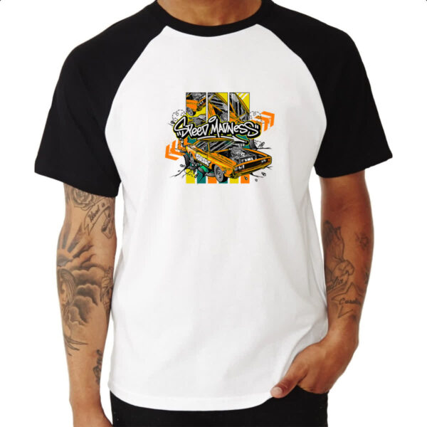 Camiseta Raglan Muscle Car Street Madness - Imagem 3