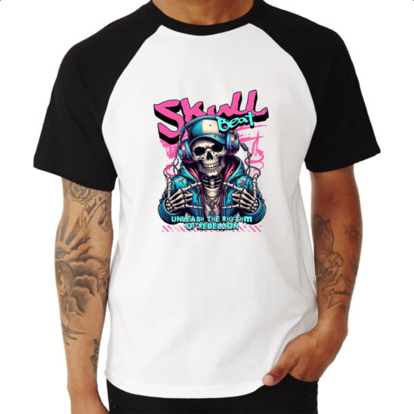 Camiseta Raglan Skull Beat - Imagem 3