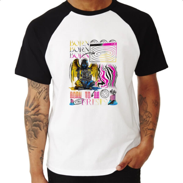 Camiseta Raglan Urbano Born to be Free - Imagem 3