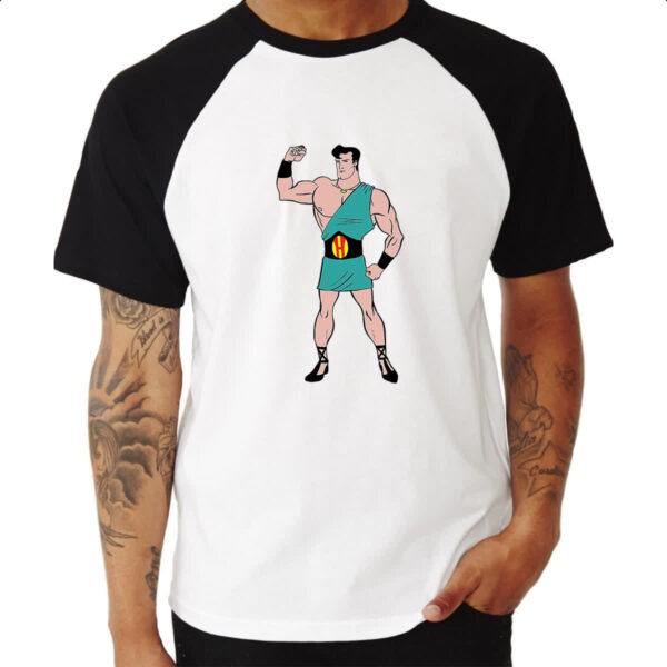 Camiseta Raglan Nostalgia Porderoso Hercules - Imagem 3