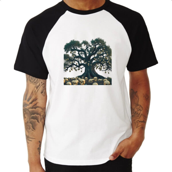 Camiseta Raglan Arvore do medo - Imagem 3