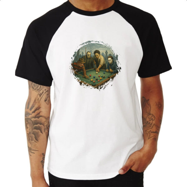 Camiseta Raglan Sinuca do horror - Imagem 3