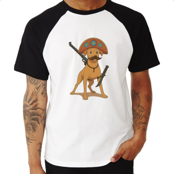 Camiseta Raglan Caramelo Cangaceiro Cartoon - Imagem 3
