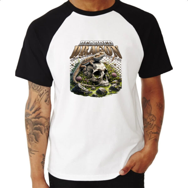 Camiseta Raglan Bearded Dragon - Imagem 3