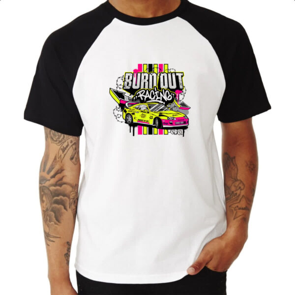 Camiseta Raglan Burn out racing - Imagem 3