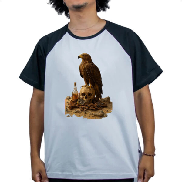 Camiseta Raglan Aguia e a morte do deserto - Imagem 4